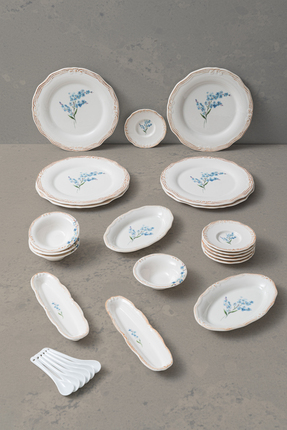 RUBİ PORSELEN ALEN Porselen Kahvaltı Takımı 6 Kişilik 26 Parça – Günlük ve Şı...