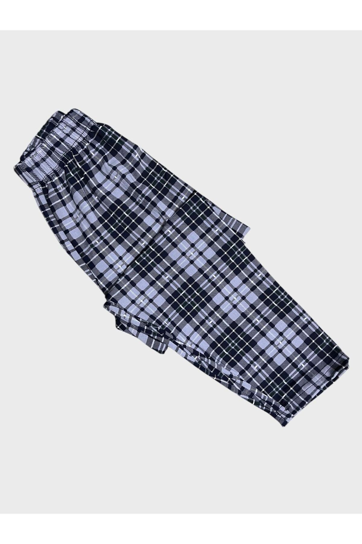 ALİŞ KİDS Erkek Çocuk Pamuklu Milan Kumaş Gri Ekose Desenli Gömlek Yaka Düğmeli Uzun Kollu Pijama Takımı fotoğrafı 5 (önizleme)