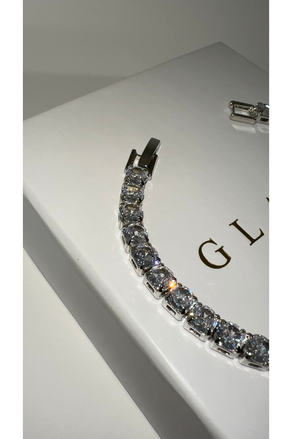 GLARE JEWELRY CO 5mm Gümüş Pırlanta Montür Suyolu Çelik Bileklik 15+3cm görsel 4