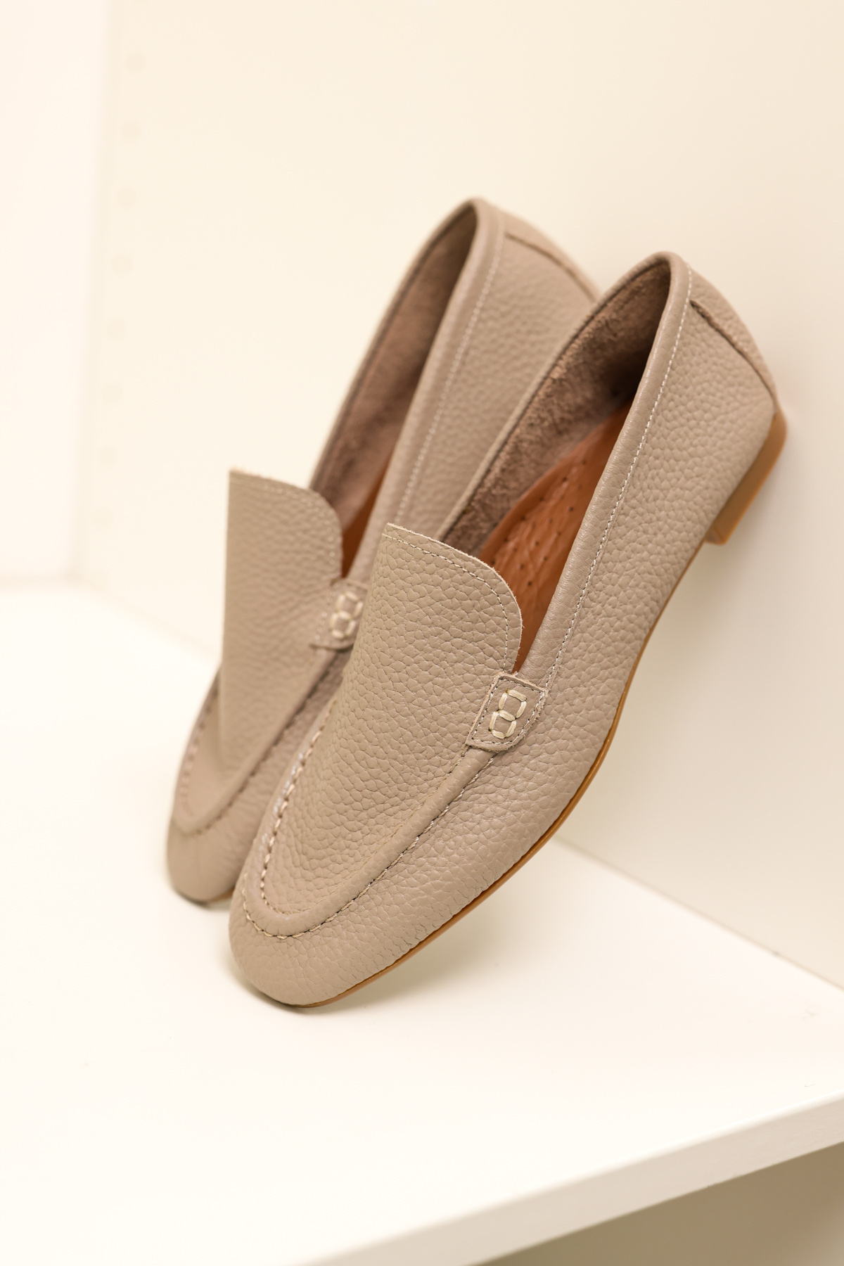 by selvi Lukka Shoes Γνήσιο δέρμα Γυναικείες μπαλαρίνες Abay Vizyon με ιμάντες