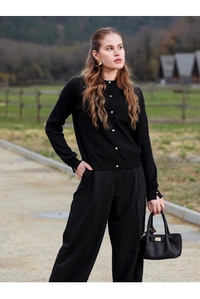 Maelle Studio Maëlle Wide Leg Black Pantolon