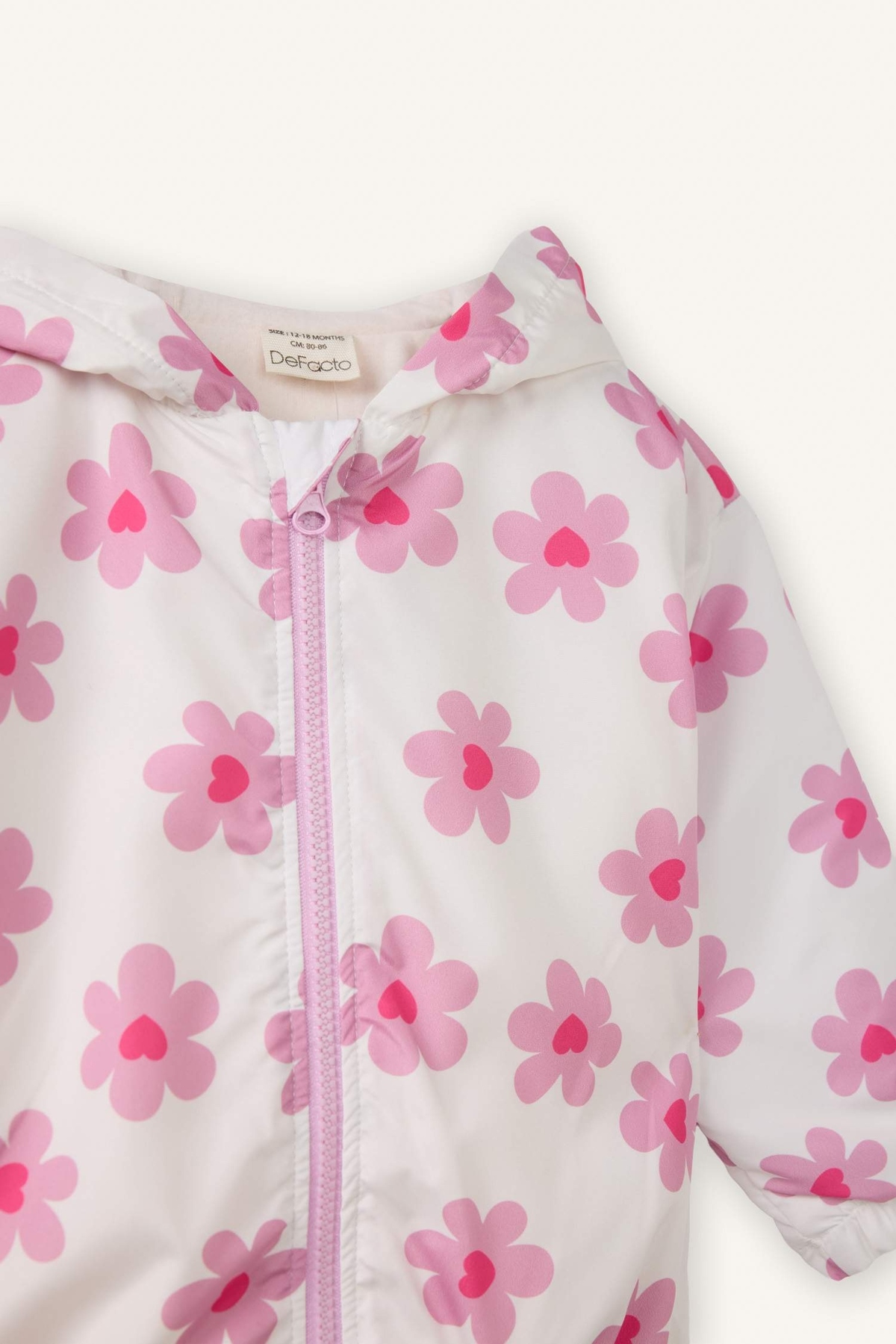 Defacto Kız Bebek Mont F8355A5/ER238 ECRU fotoğrafı 3 (önizleme)