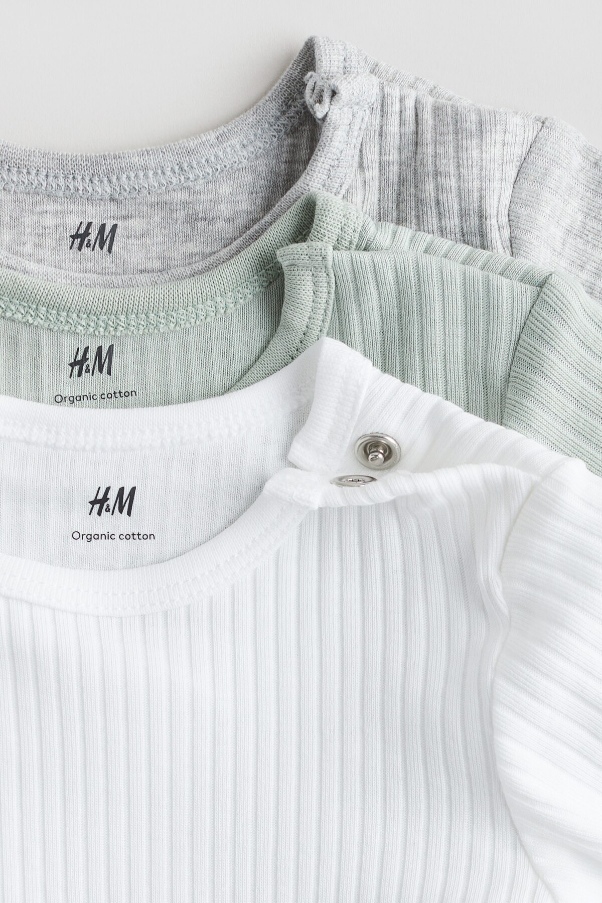 H&M 3’lü Ribanalı ve Pamuklu Body fotoğrafı 2 (önizleme)