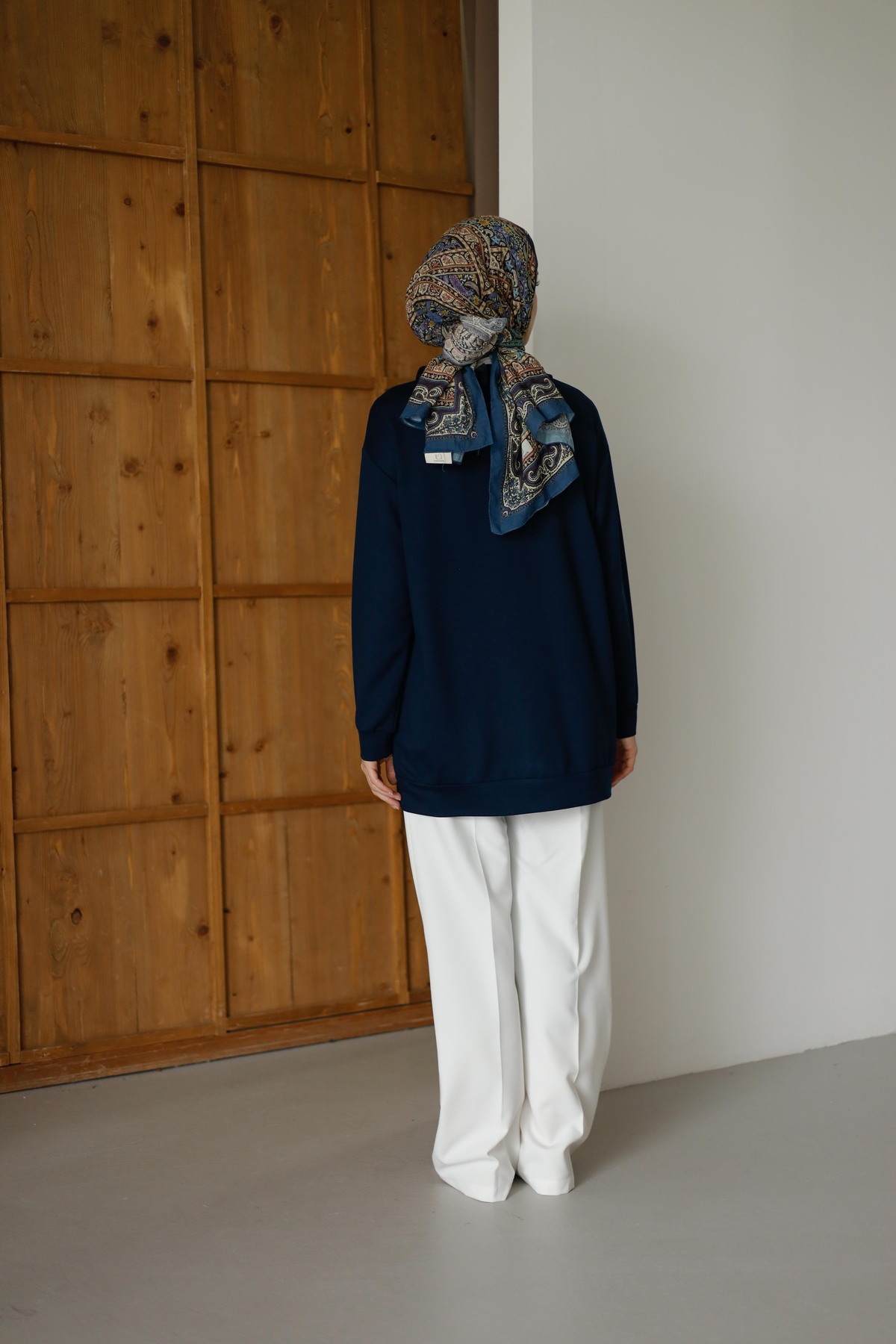 MOONSC Kadın Kapüşonlu Ve Cepli Tesettür Sweatshirt - Hırka görsel 4