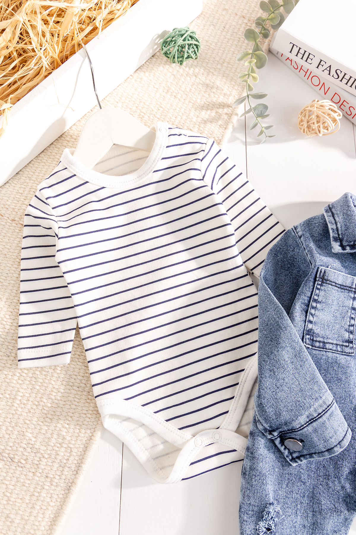 Babymod Denim 2'li Erkek Bebek Kot Tulum fotoğrafı 5 (önizleme)