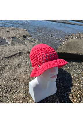 BohemCRAFTCK El Örgüsü File Şapka