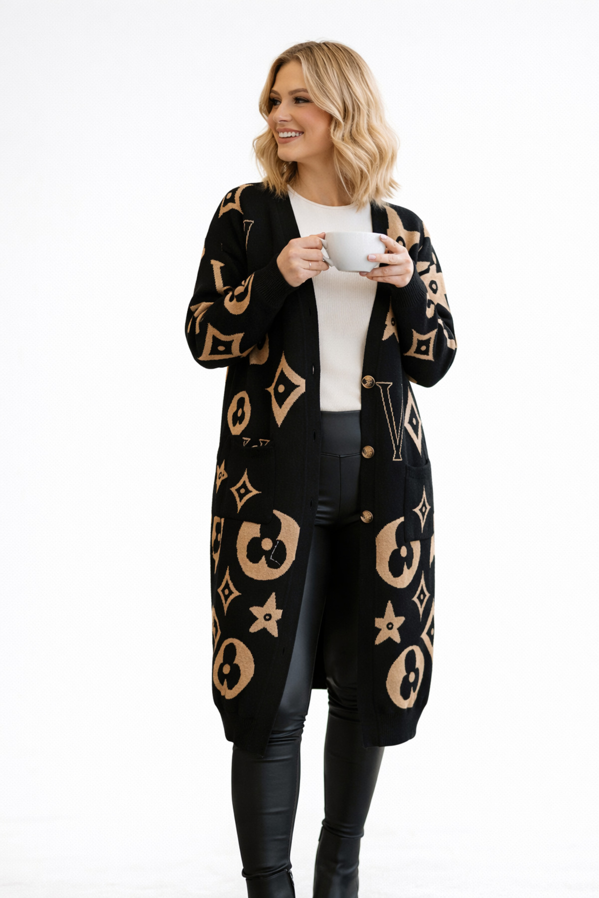 FİFTY ONE Жіночий візерунчастий светр-кардиган