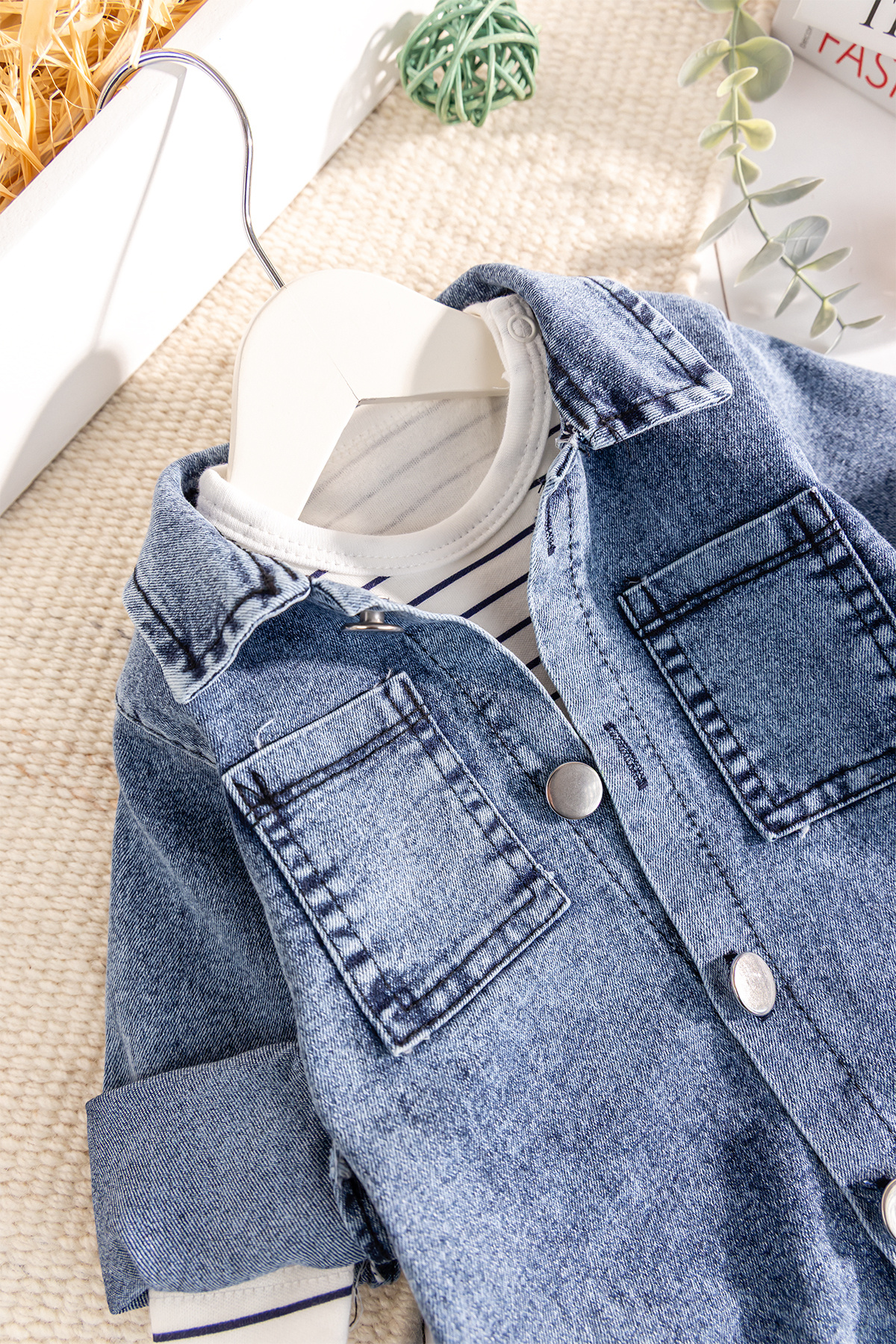 Babymod Denim 2'li Erkek Bebek Kot Tulum fotoğrafı 6 (önizleme)