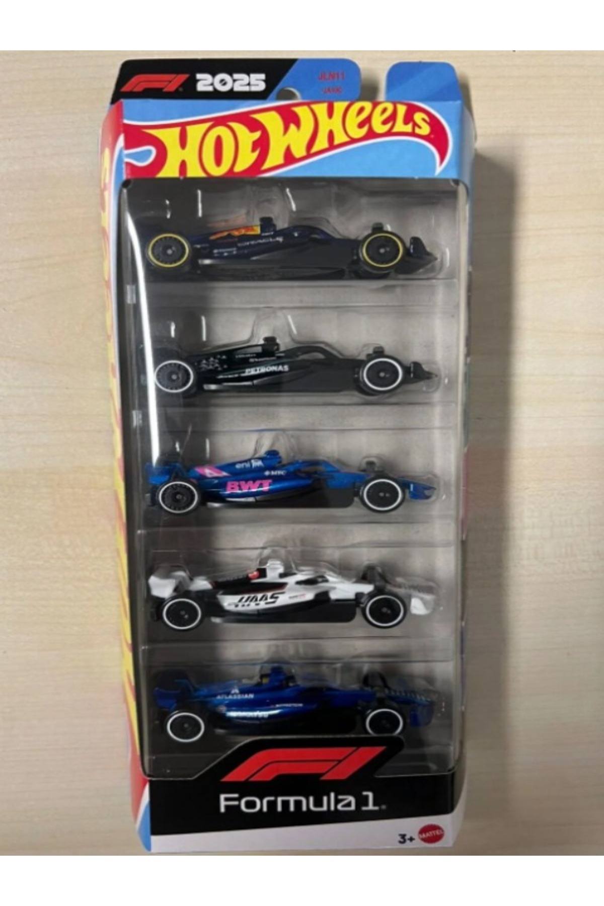 HOT WHEELS Formula 1 5'li Set Yeni 2025 Araçları Mercedes, Red