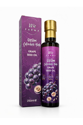 Wie Farma Üzüm Çekirdeği Yağı 250 ml Soğuk Sıkım Cam Şişe Doğal Bakım Yağı