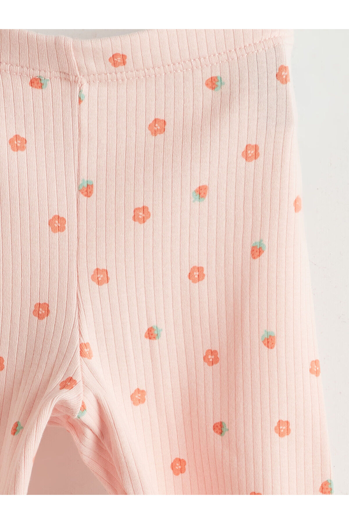 LC Waikiki Organik Kumaş Beli Lastikli Kız Bebek Tayt 2'li fotoğrafı 5 (önizleme)