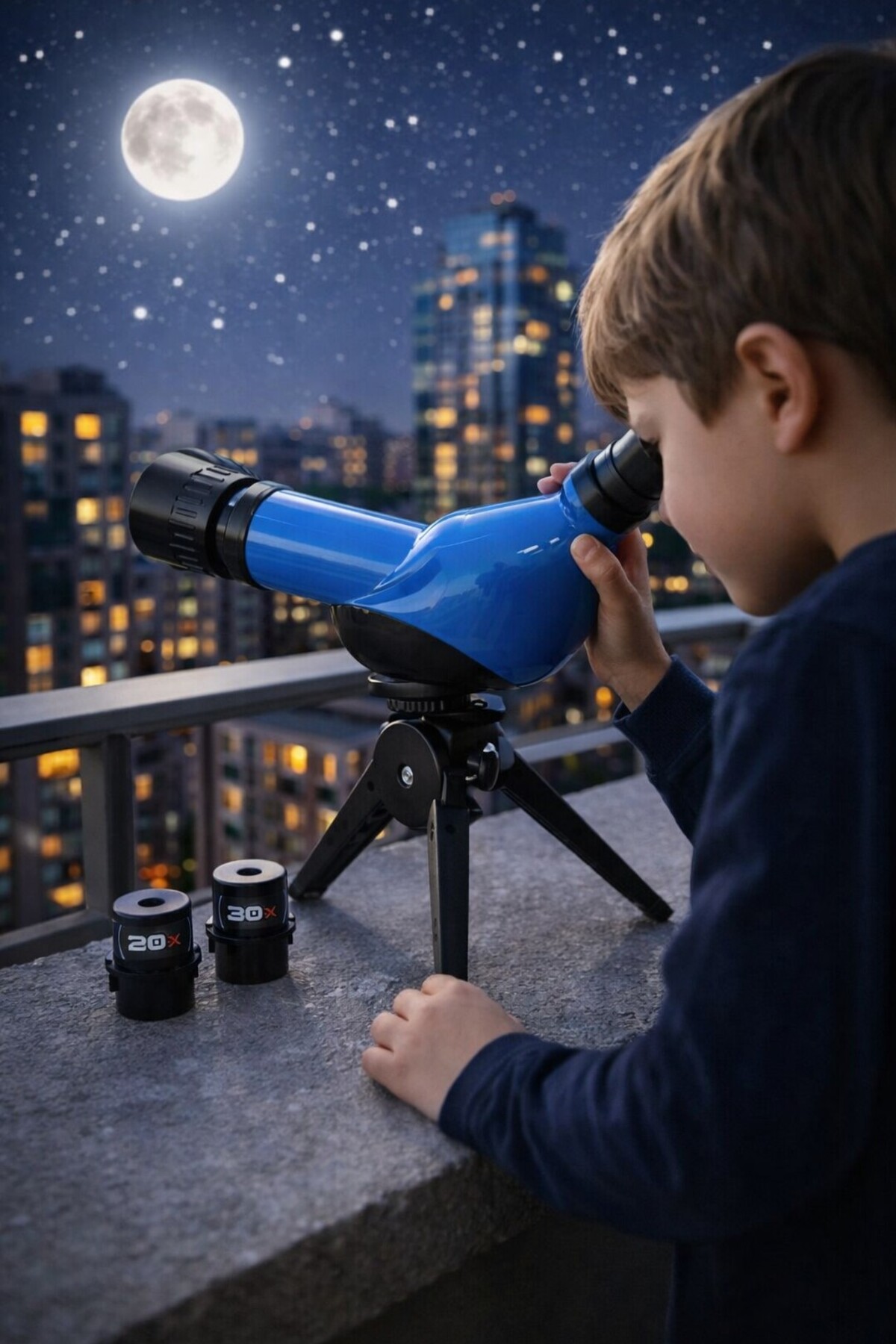 TOYFEST 20x 30x Zoom Tripodlu Çocuk Bilim Seti Teleskop Eğitici