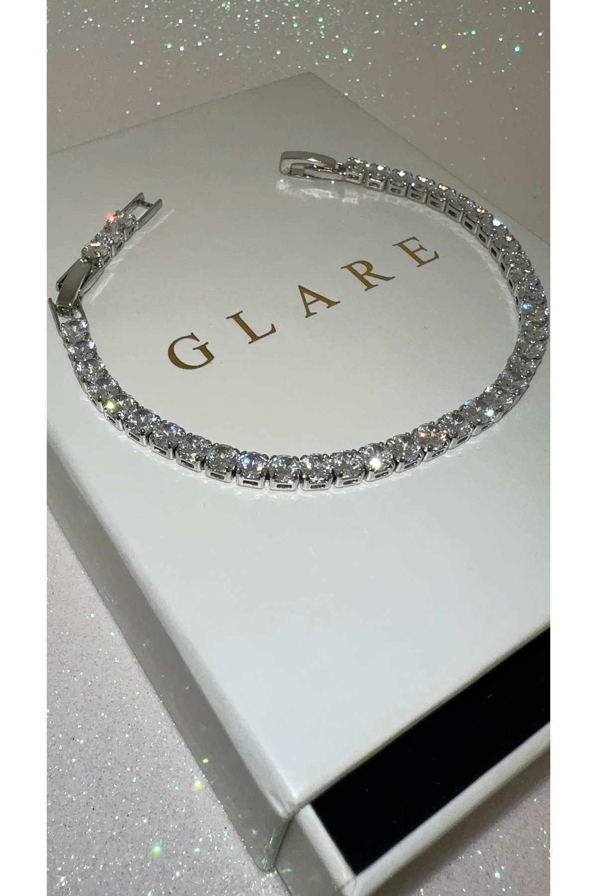 GLARE JEWELRY CO 4mm Gümüş Pırlanta Montür Suyolu Çelik Bileklik 15+3cm görsel 5