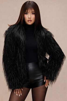 BIGNUANCE Midnight Queen Siyah Kürk Ceket