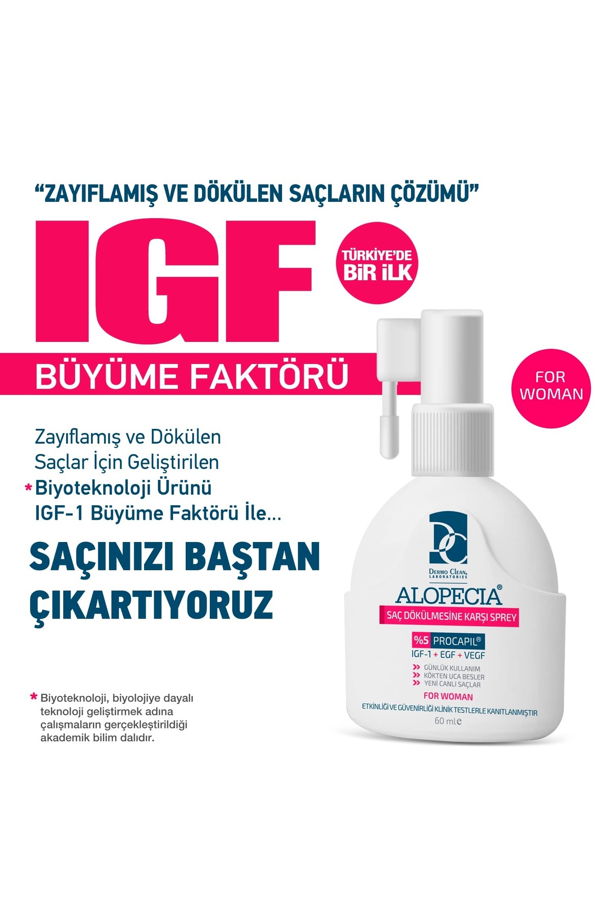 Alopecia Kadın Deri Spreyi 60 ml — DEA8690000501502 — تصویر 3 از 3