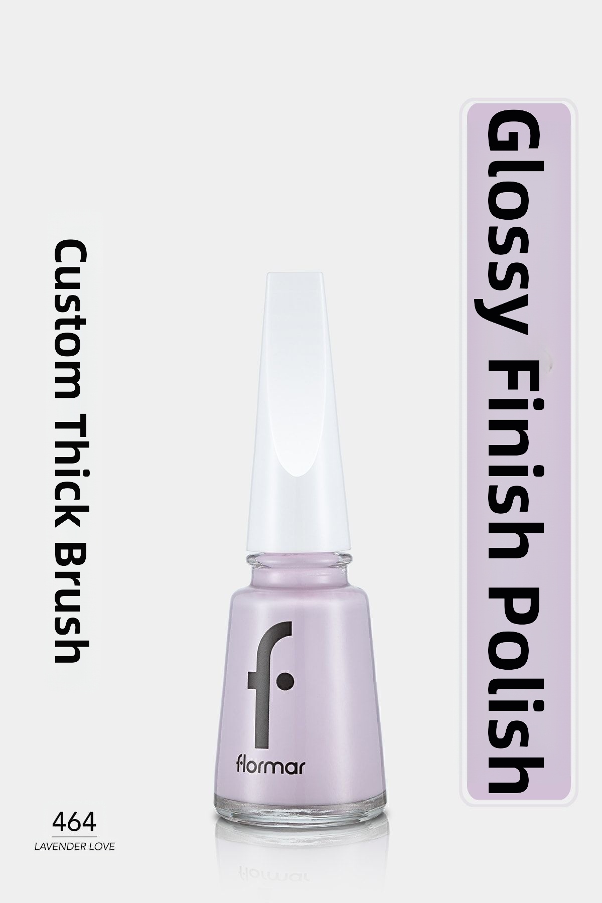 Flormar High Pigmented Shiny Nail Polish - Nail Enamel -464 Lavender Love New...