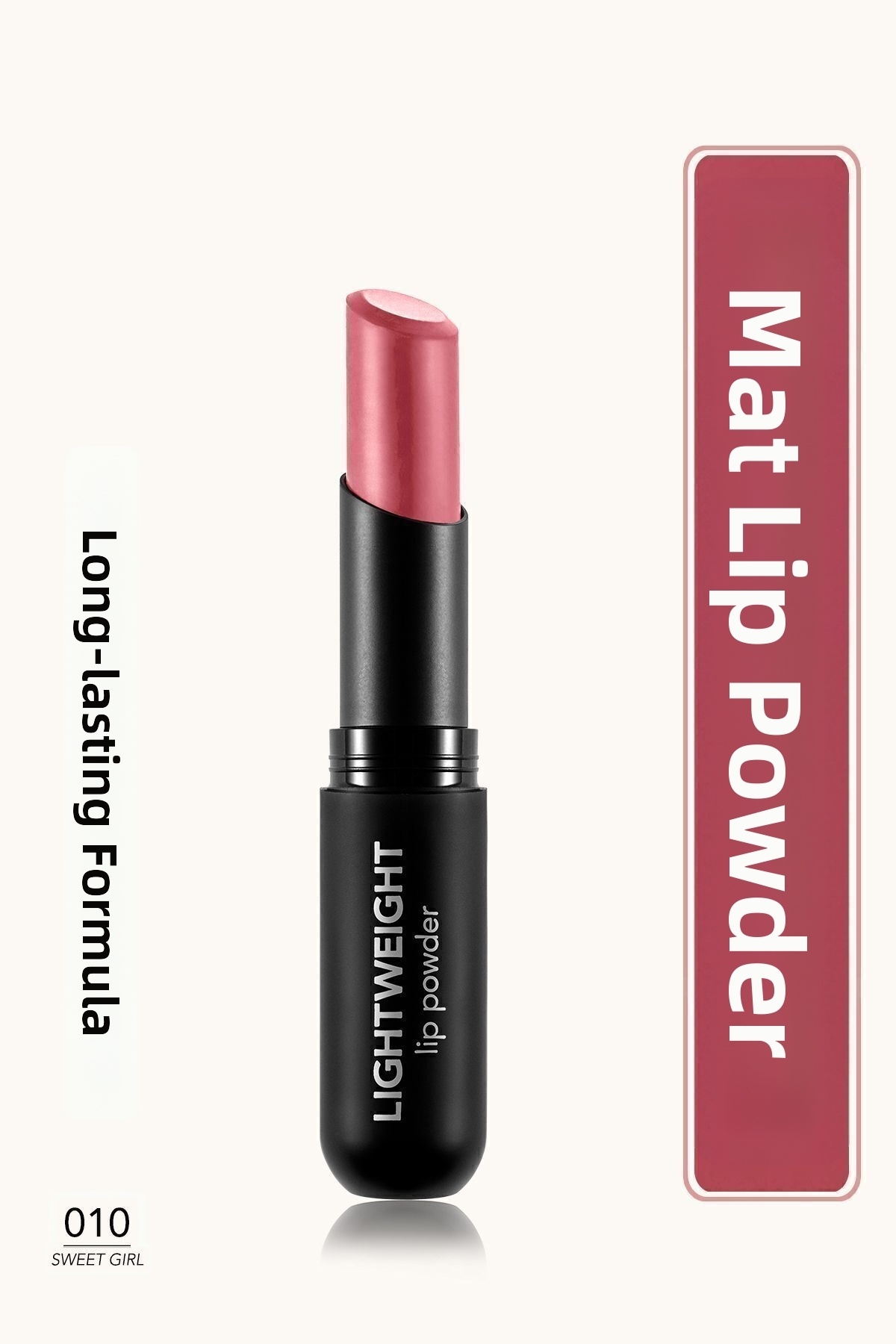 Flormar Ultra Light Matte Lipstick (LAVY PINK) - Lightweight Lip Powder - 010 Sweet Girl -8682536061827