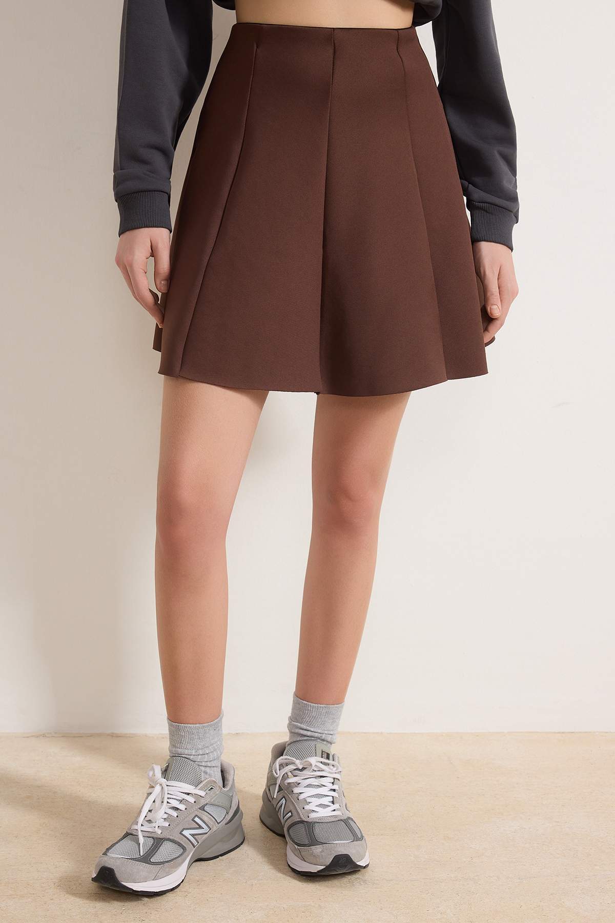 Trendyolmilla  Koyu Kahverengi Etek TWOAW24ET00215 - Görsel 3