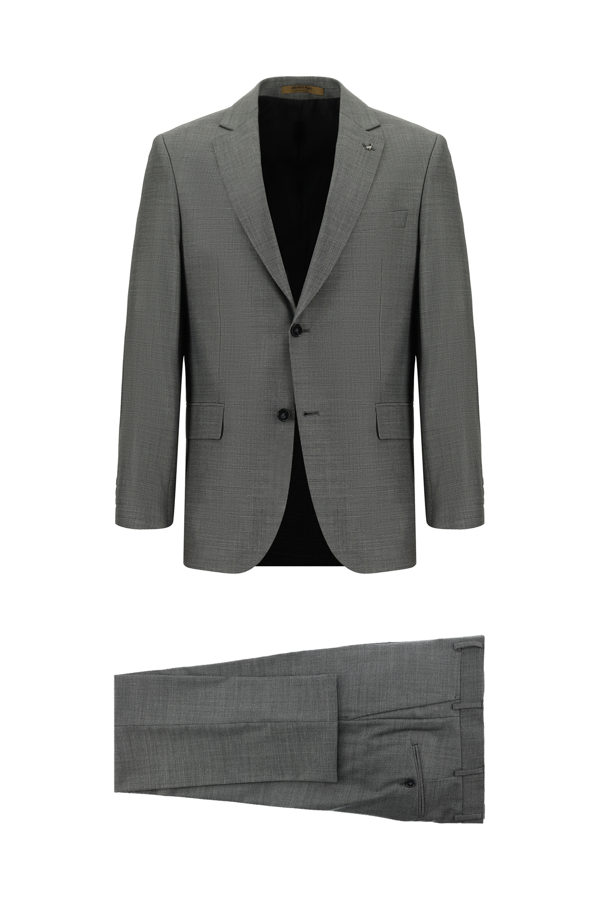 Abdullah Kiğılı 4 Drop Relaxed Fit Rahat Kesim Yünlü Desenli Takım Elbise