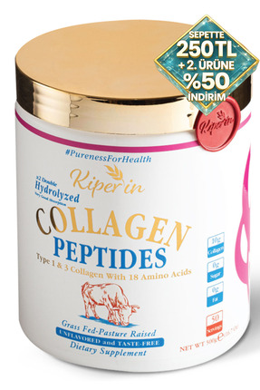 Kiperin %100 Saf Ve Doğal Yüksek Biyoaktif Çift Hidrolize Kolajen Peptitler i...