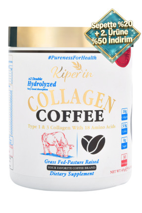Kiperin Coffee Collagen | Kahveli Çift Hidrolize %100 Saf ve Doğal Toz Kolaje...