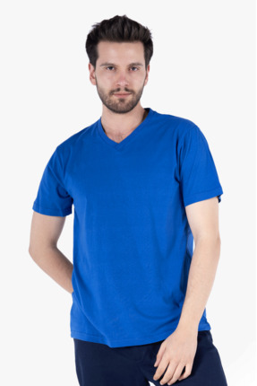 Yıldırımlar Giyim T-Shirt V Yaka %100 Pamuk