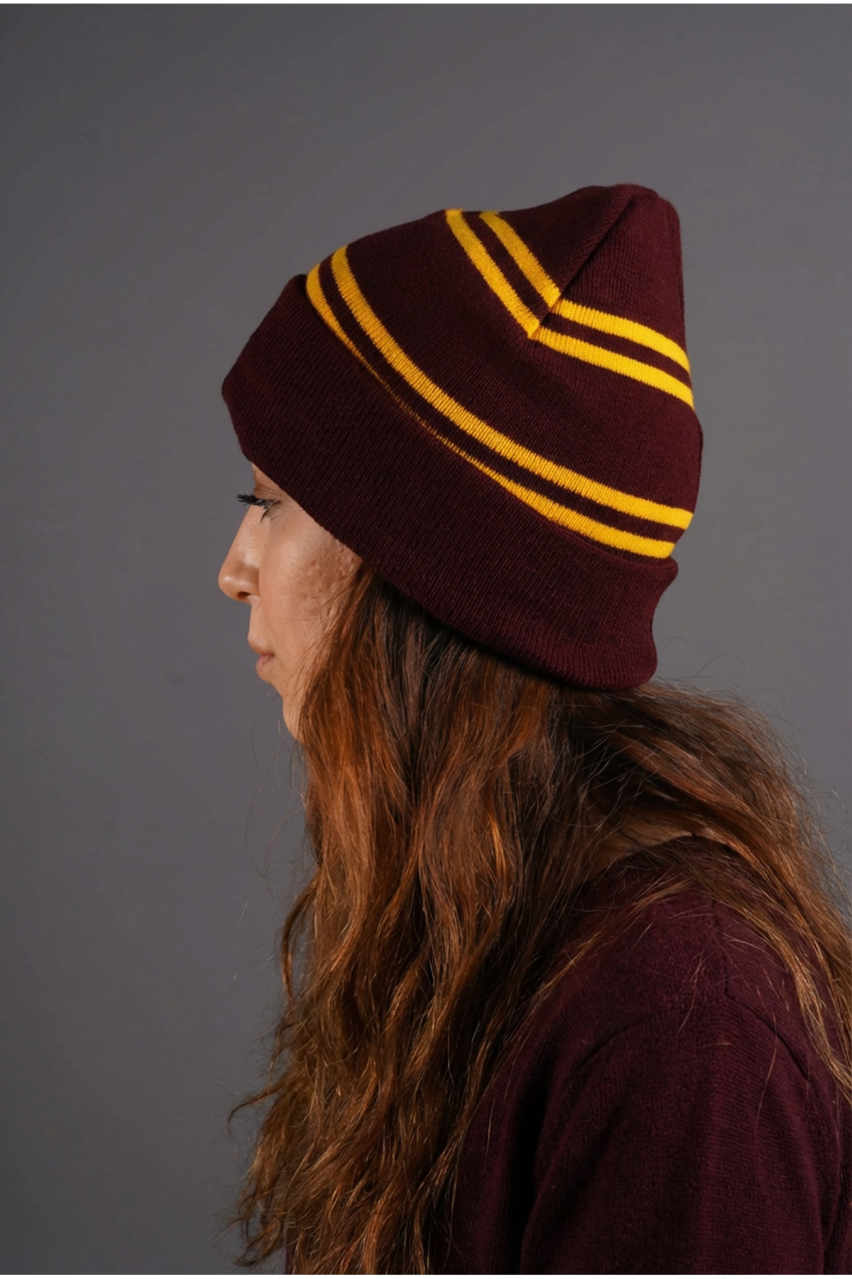 Sihir Dükkanı  Gryffindor Bere Standart Beden Lisanslı Örme Akrilik - Görsel 6