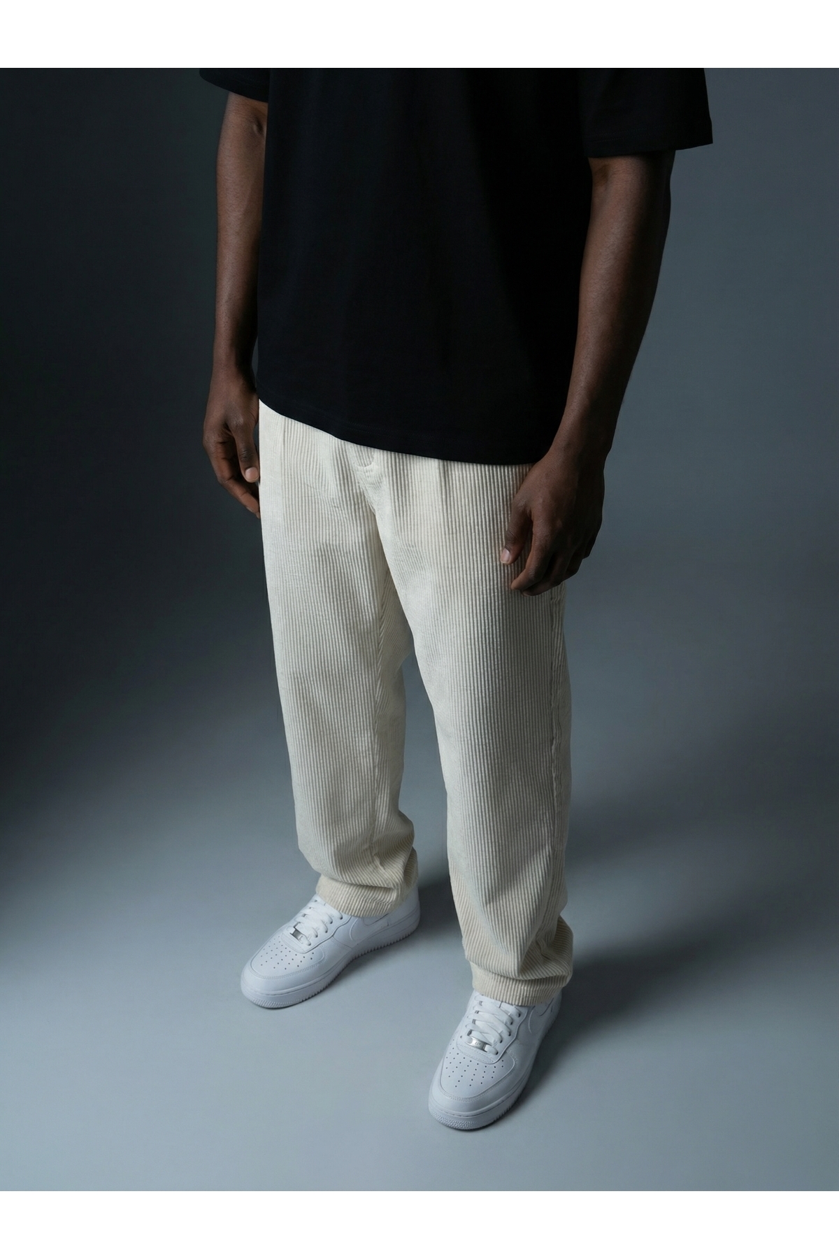KHAYN Erkek Baggy Pileli Fitilli Kadife Kumaş Pantalon K2051KP görsel 3