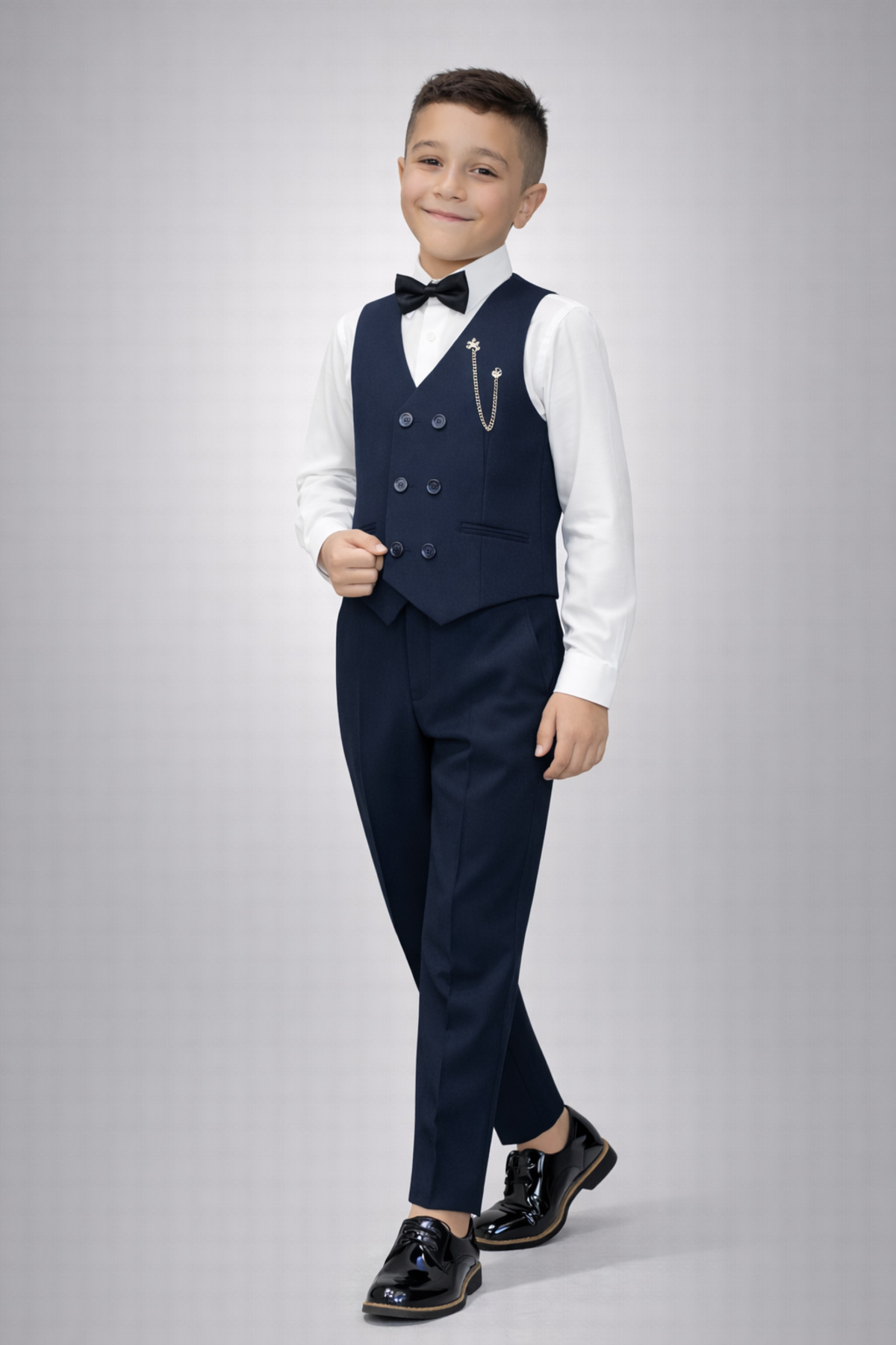 HAYTA Yelek Takim Gömlekli Set 0-1yaş - 14yaş Lacivert fotoğrafı 4 (önizleme)