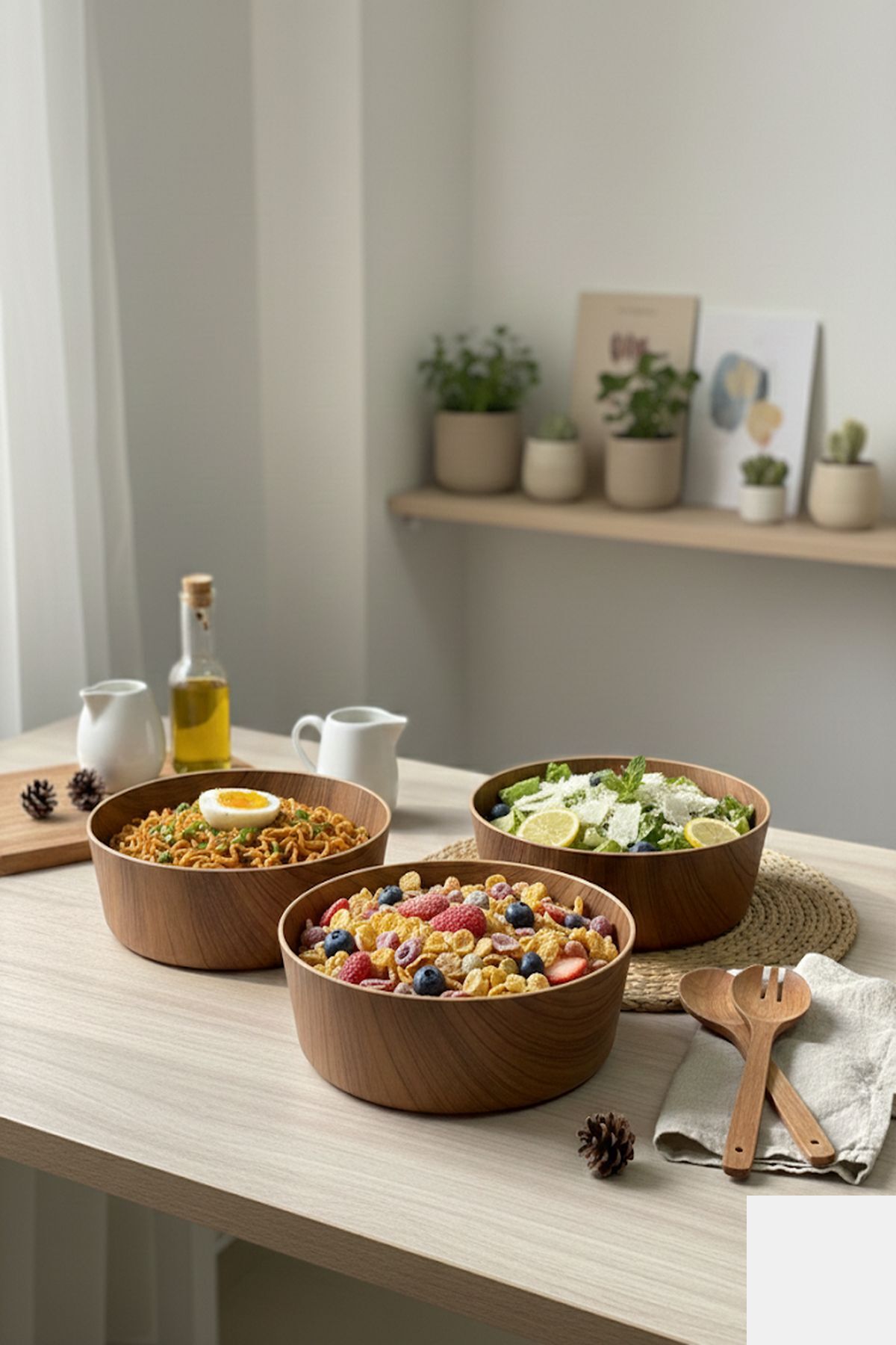 وعاء دائري 18 سم - 3 قطع