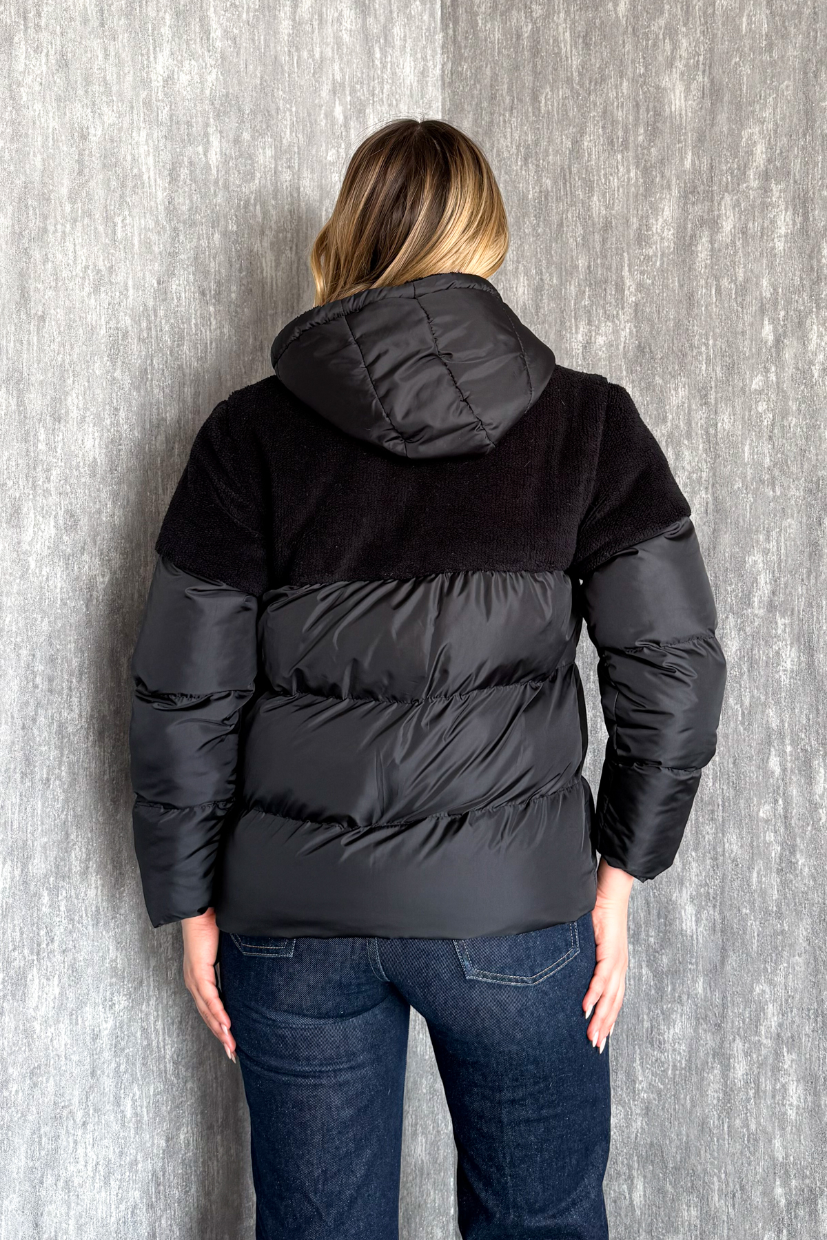 ModaPlaza  Kadın Omuz Kürklü Şişme Mont 60577 - Görsel 3