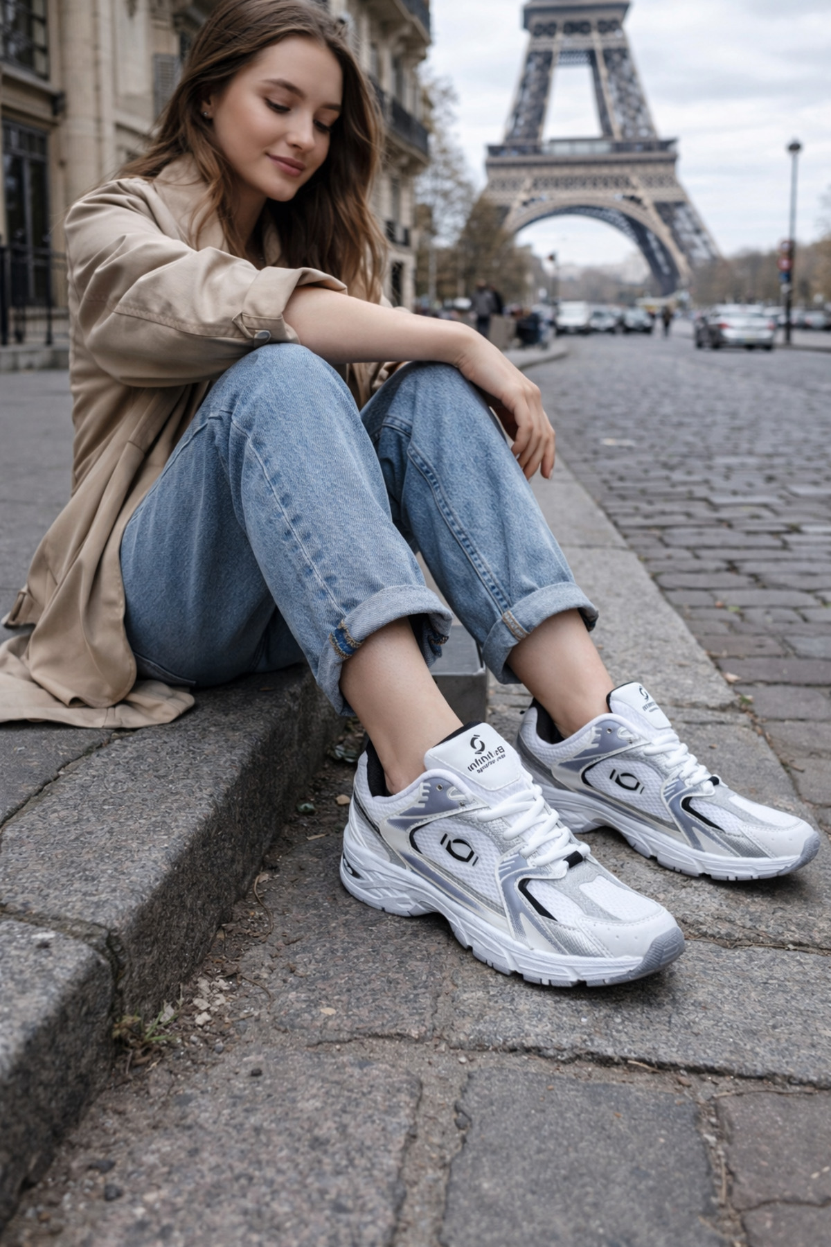 infinite8  Unisex Triko Sneaker Spor Ayakkabı – Hafif Taban, Günlük & Yürüyüş Modeli - SK02 - Görsel 3