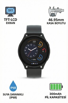 4Berry Akıllı Saat 4B-LW77 , Nabız ve Uyku Takibi, Spor Modlu Bluetooth Destekli