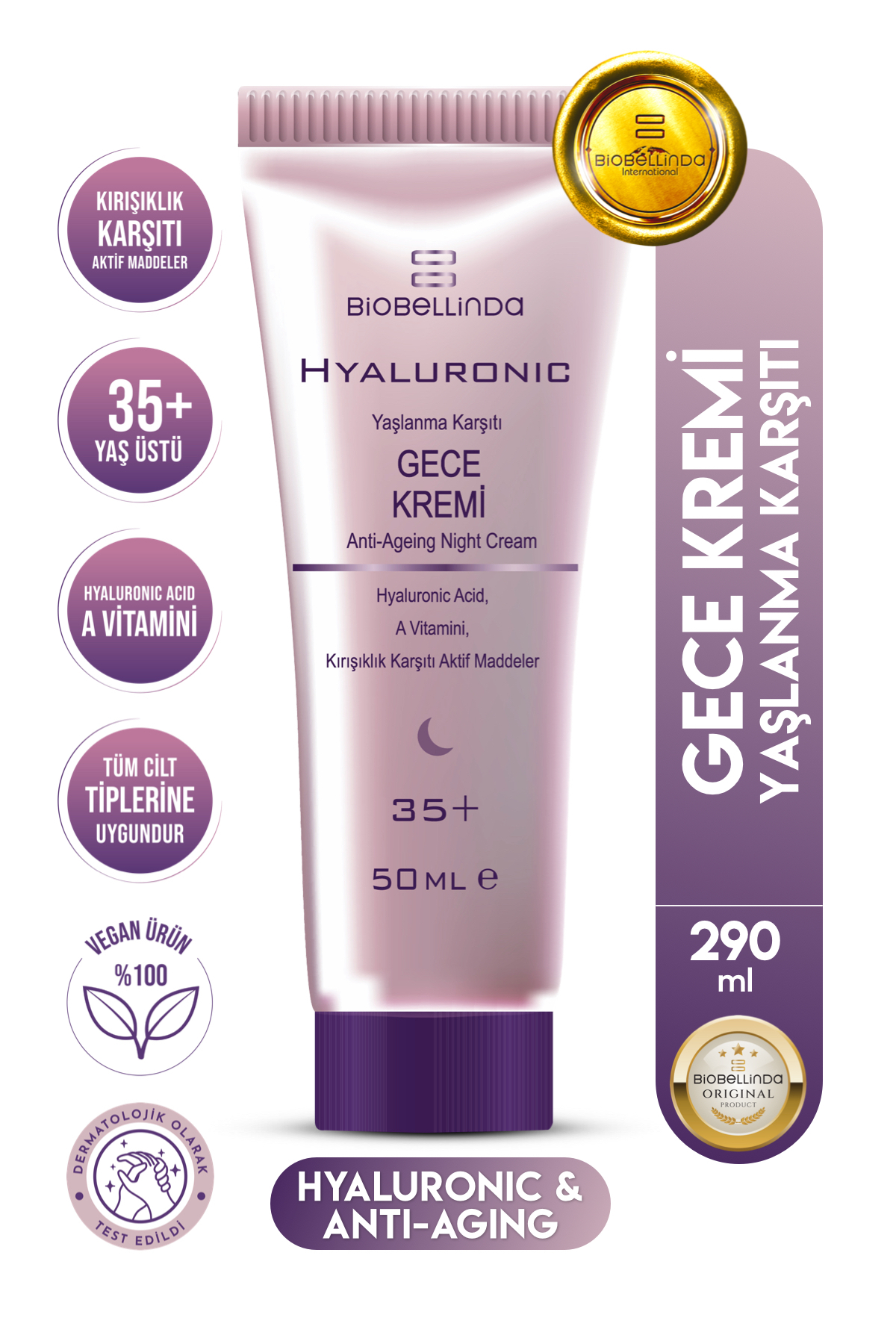 BioBellinda Hyluronic Yaşlanma Karşıtı Gece Kremi (35+) 50 ml — 2020BB0111001