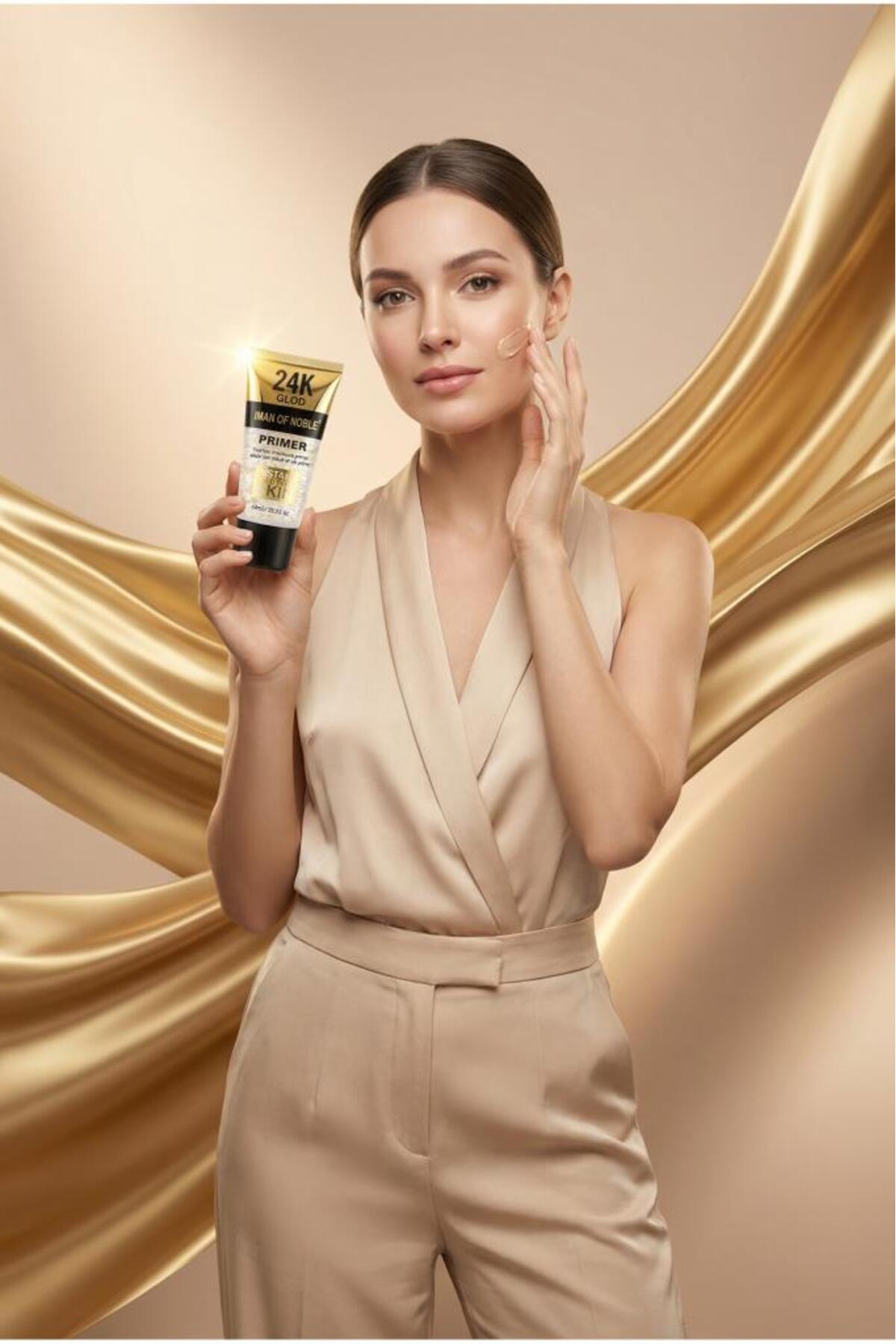 24K Gold Primer Makyaj Bazı 45 ml — سفید 44959-1 — تصویر 5 از 7