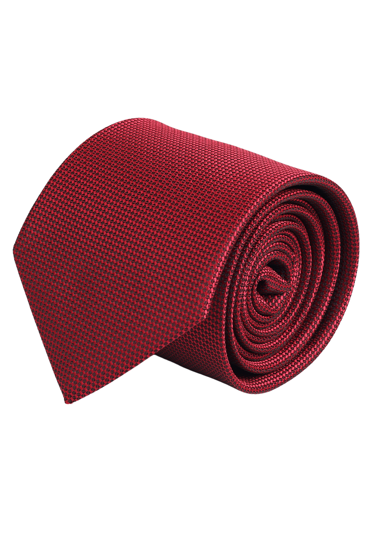 Esgue Hand Made 7.5 cm Bordo Kravat Mendil görsel 2