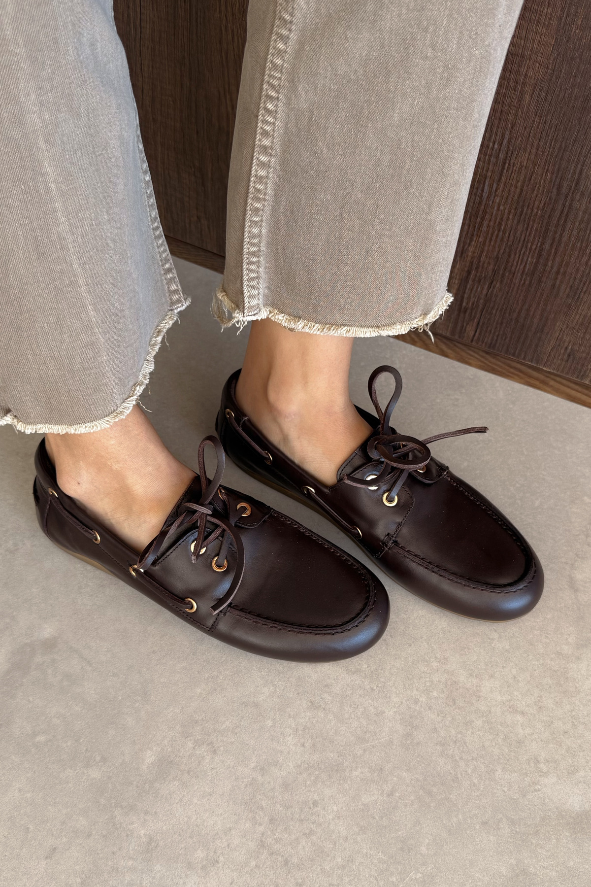 nope21shoess Alberta Kahverengi Hakiki Deri Ayakkabı görsel 5