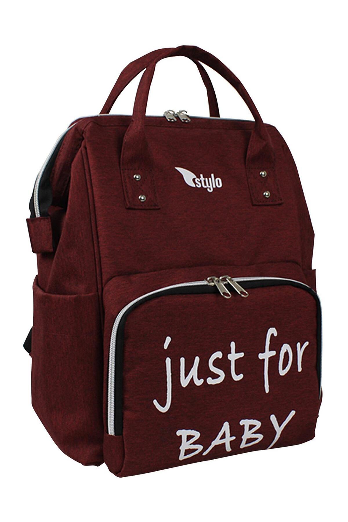 Stylo Star Takım Baskılı Just Bebek Bakım Çantası ve Termos Çanta - Bordo fotoğrafı 4 (önizleme)