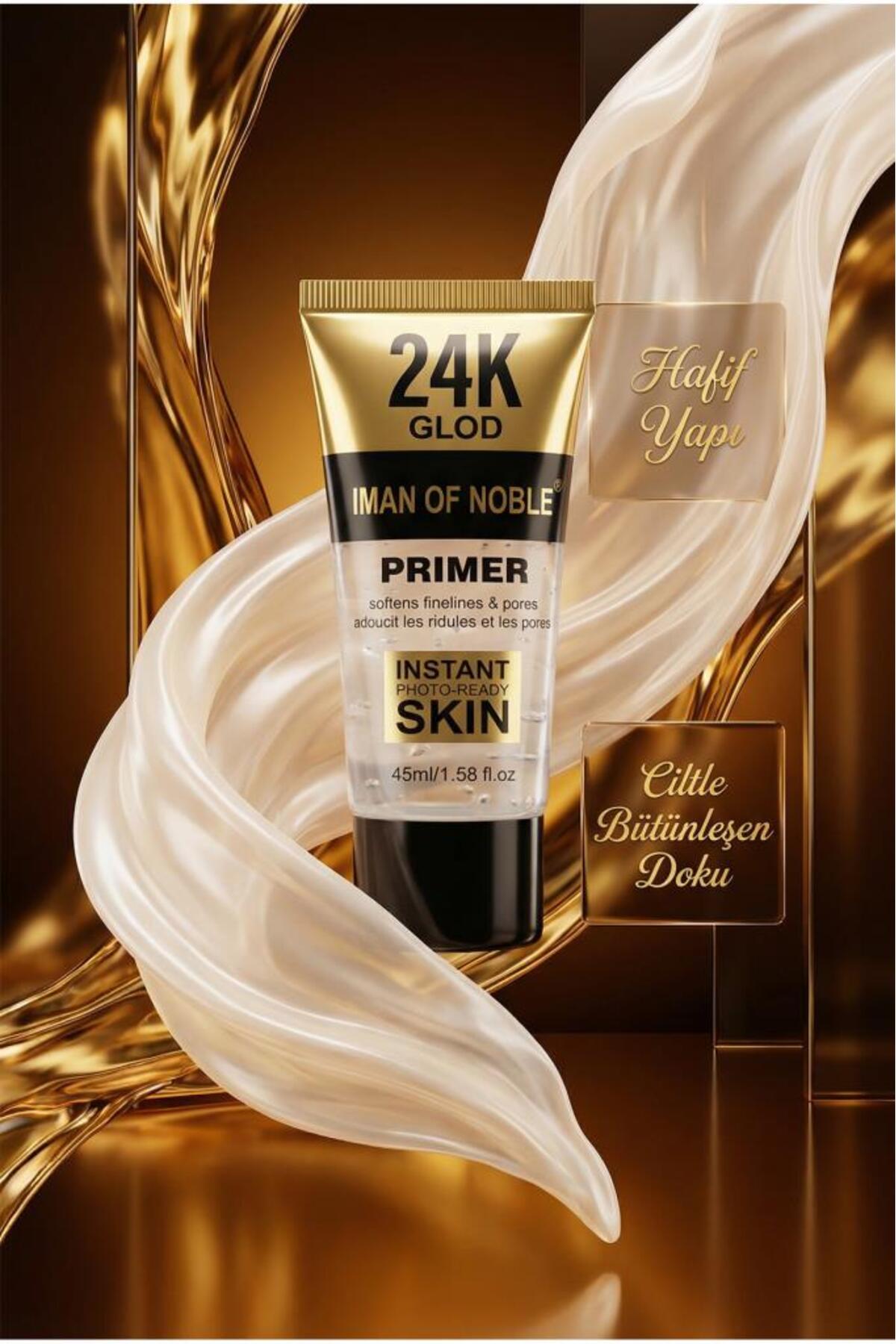 24K Gold Primer Makyaj Bazı 45 ml — سفید 44959-1 — تصویر 3 از 7