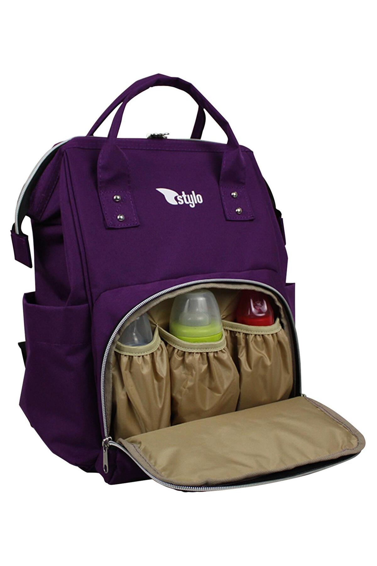 Stylo Star Takım Baskılı Just Bebek Bakım Çantası ve Termos Çanta - Lila fotoğrafı 3 (önizleme)