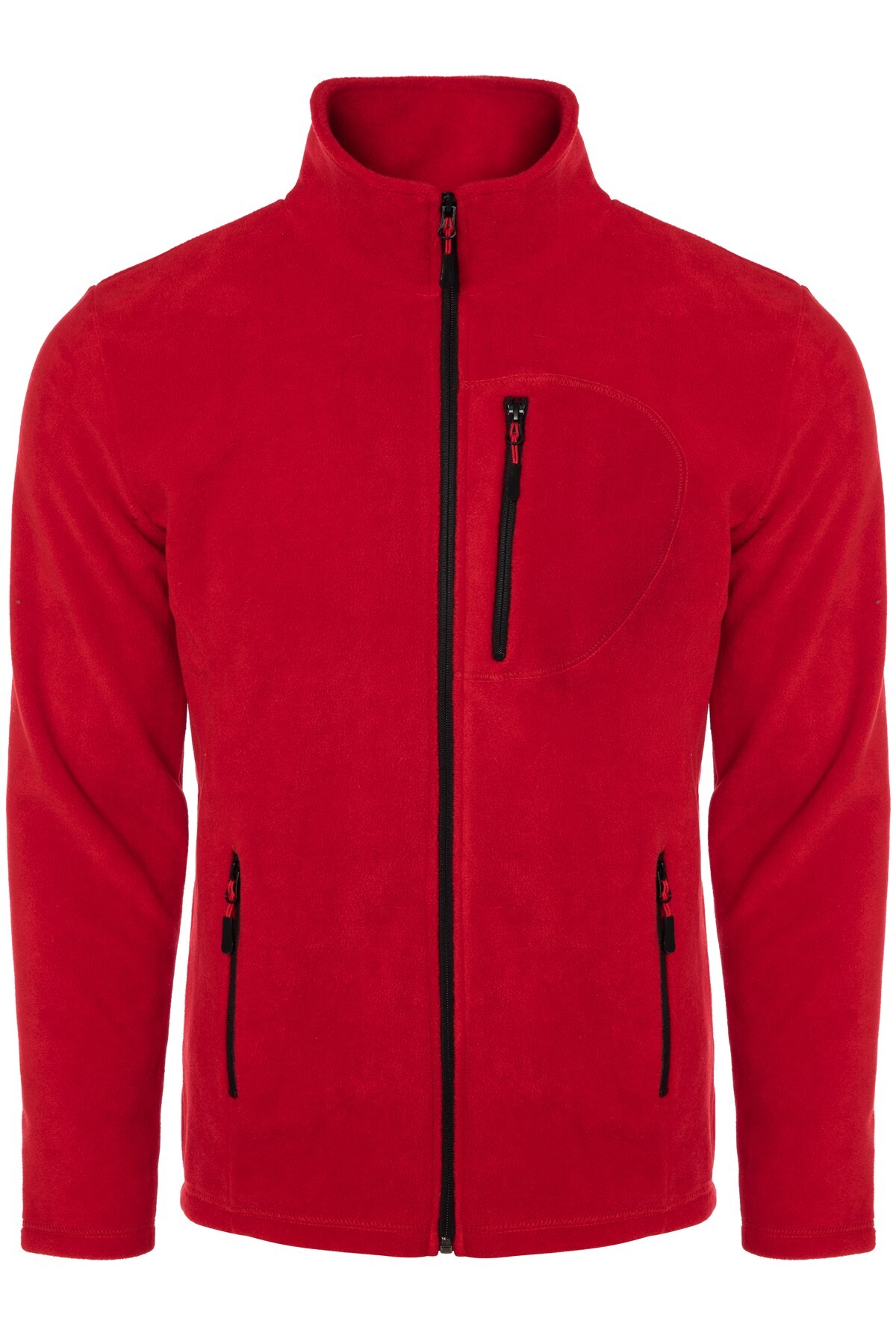 GHASSY CO Erkek Pro Rüzgar Geçirmez 5 Cepli Outdoor Tam Fermuarlı Polar Ceket görsel 2