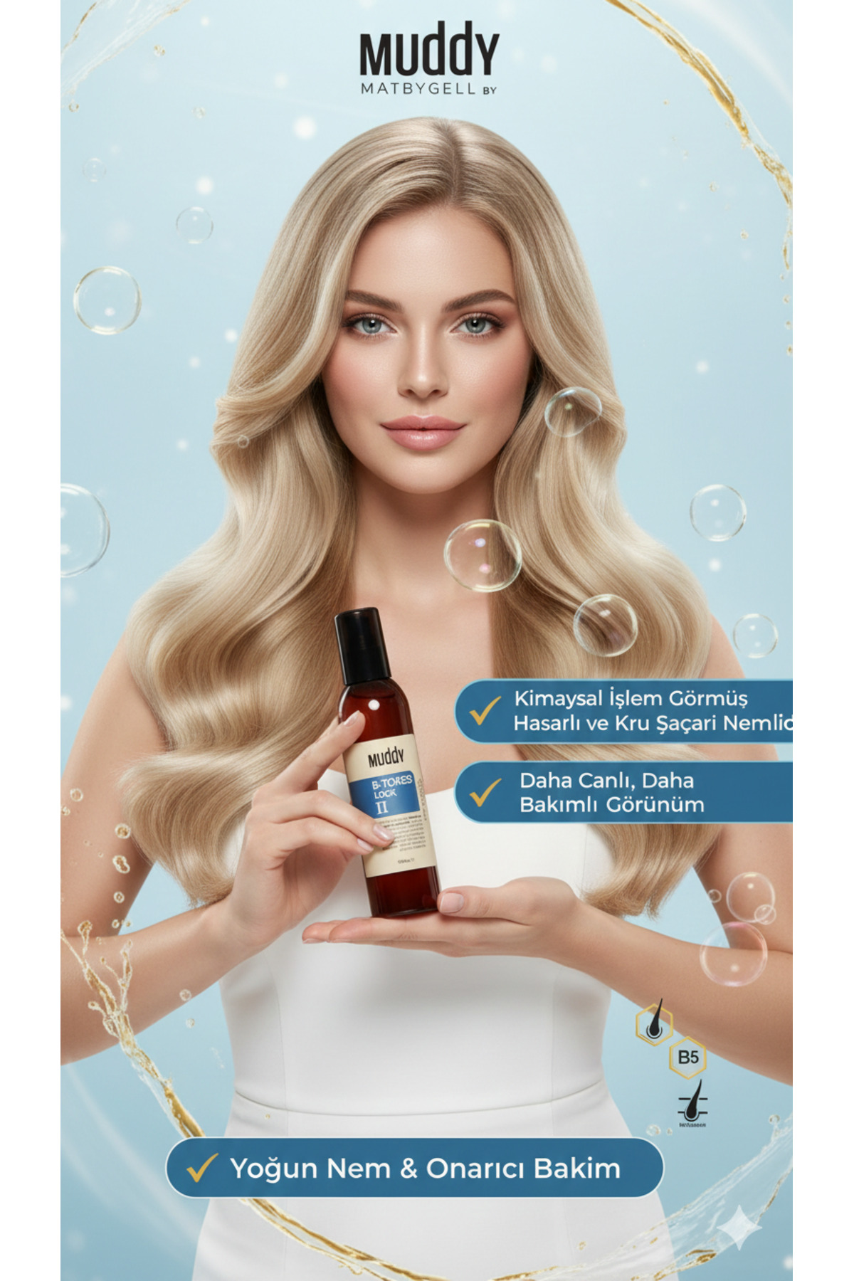 Yıpranmış Saçlara Besleyici Ve Onarıcı B-toxes Lock Iı Durulanmayan Bakım Sütü 190 Ml. — 8680419069939 — تصویر 5 از 9
