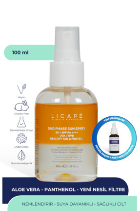 Licape Kuru Ve Hassas Ciltler İçin İki Aşamalı, Su Bazlı Ve Suya Dayanıklı Gü...