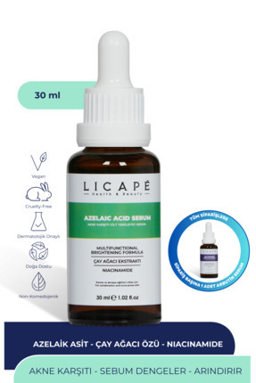 Licape Yağlı Ve Akneli Ciltler İçin Azelaic Acid Cilt Serumu 30ml