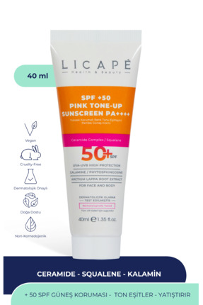 Licape Yüksek Korumalı Renk Tonu Eşitleyici Pembe - Pink Güneş Kremi 40 ml