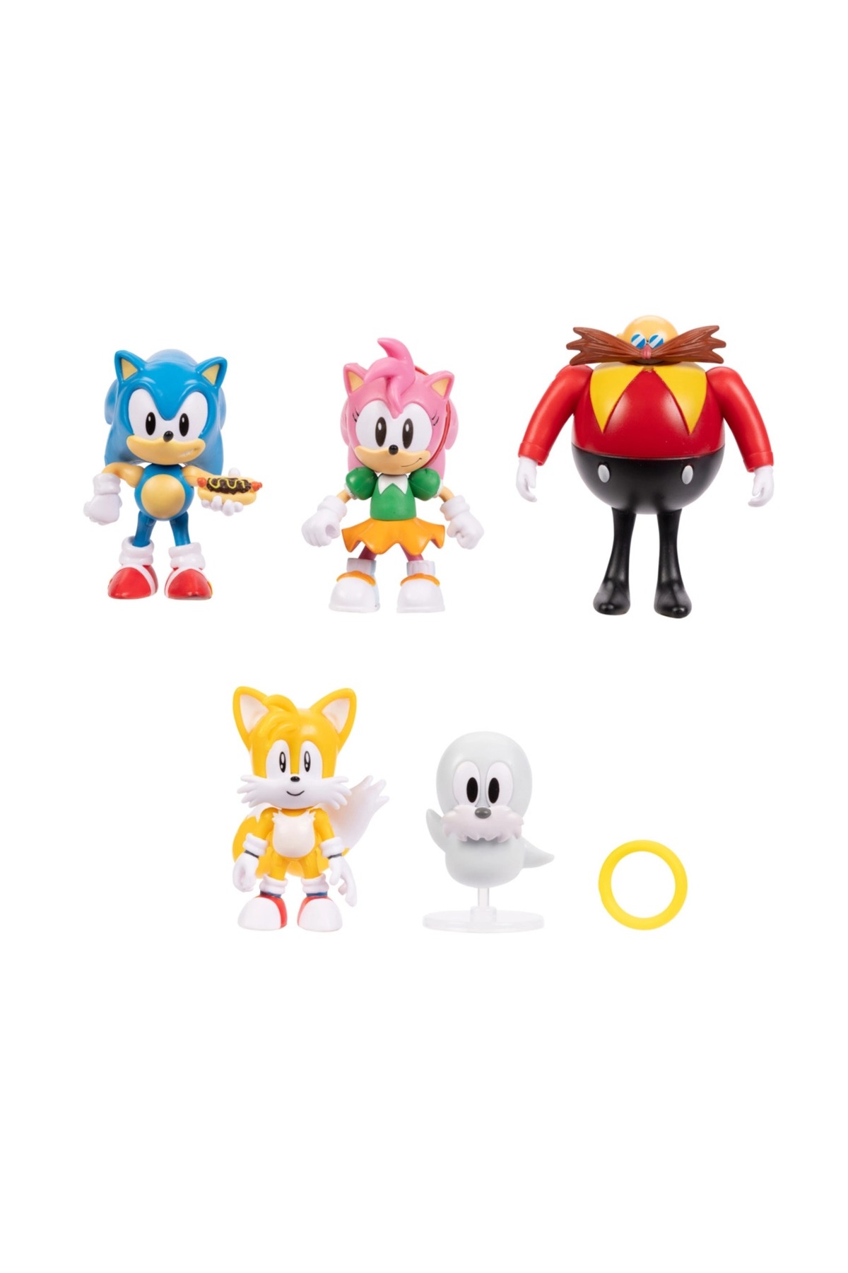 Jakks Pacific SONIC, AMY, TAILS, EGGMAN VE ROCKY AKSİYON FİGÜRLERİ