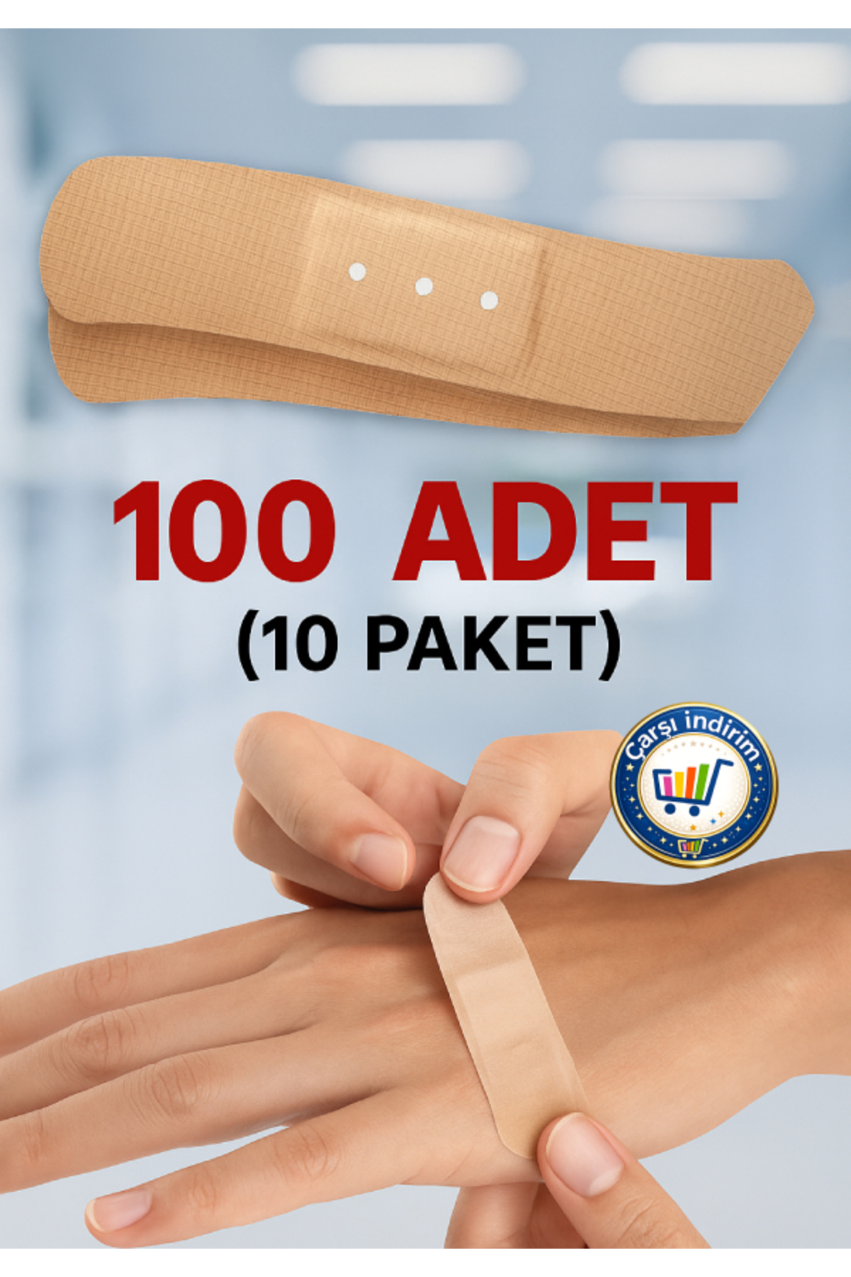 nistabolje Bez Yara Bandı 10'lu 10 Paket 100 Adet Pratik