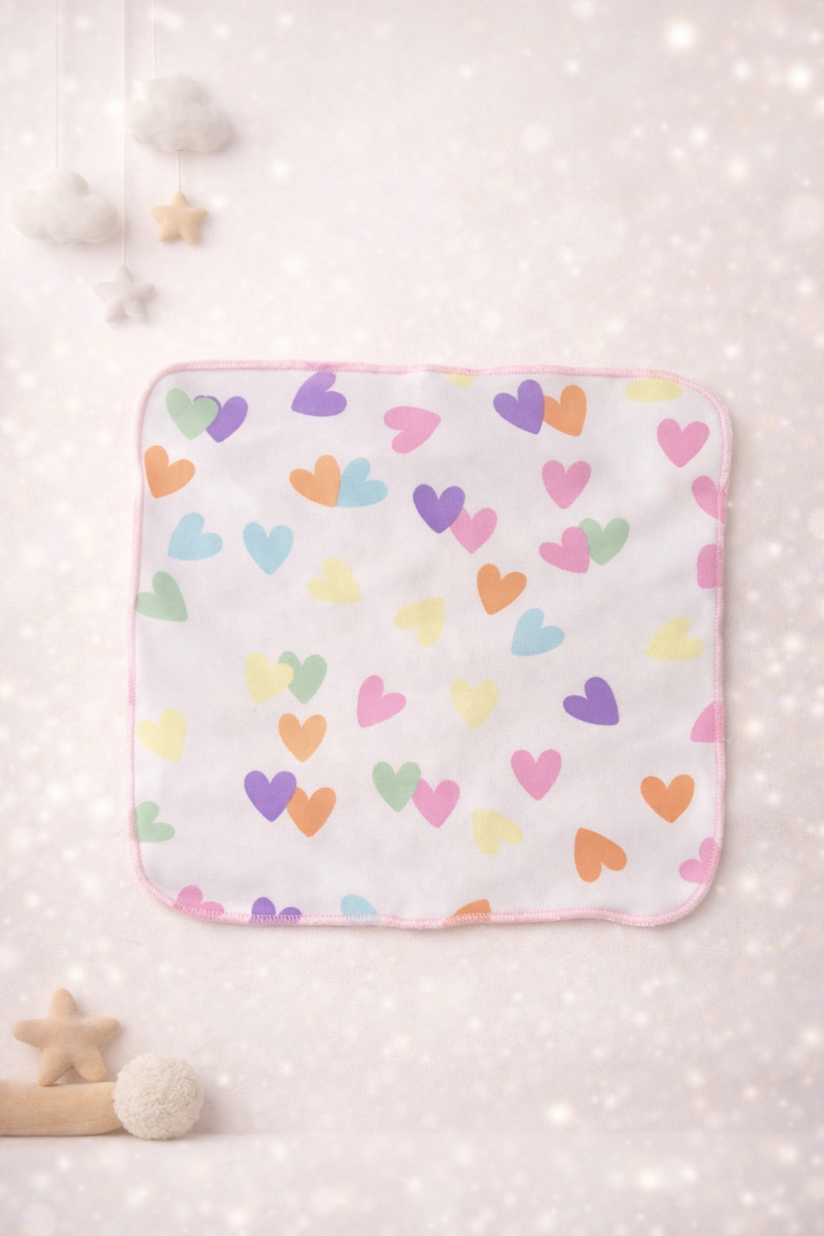 Miniday Baby Kız Bebek Baskılı 5'li Set Tulum Battaniye Şapkalı Kalpli Yeni doğan %Pamuklu Hastane çıkışı fotoğrafı 5 (önizleme)