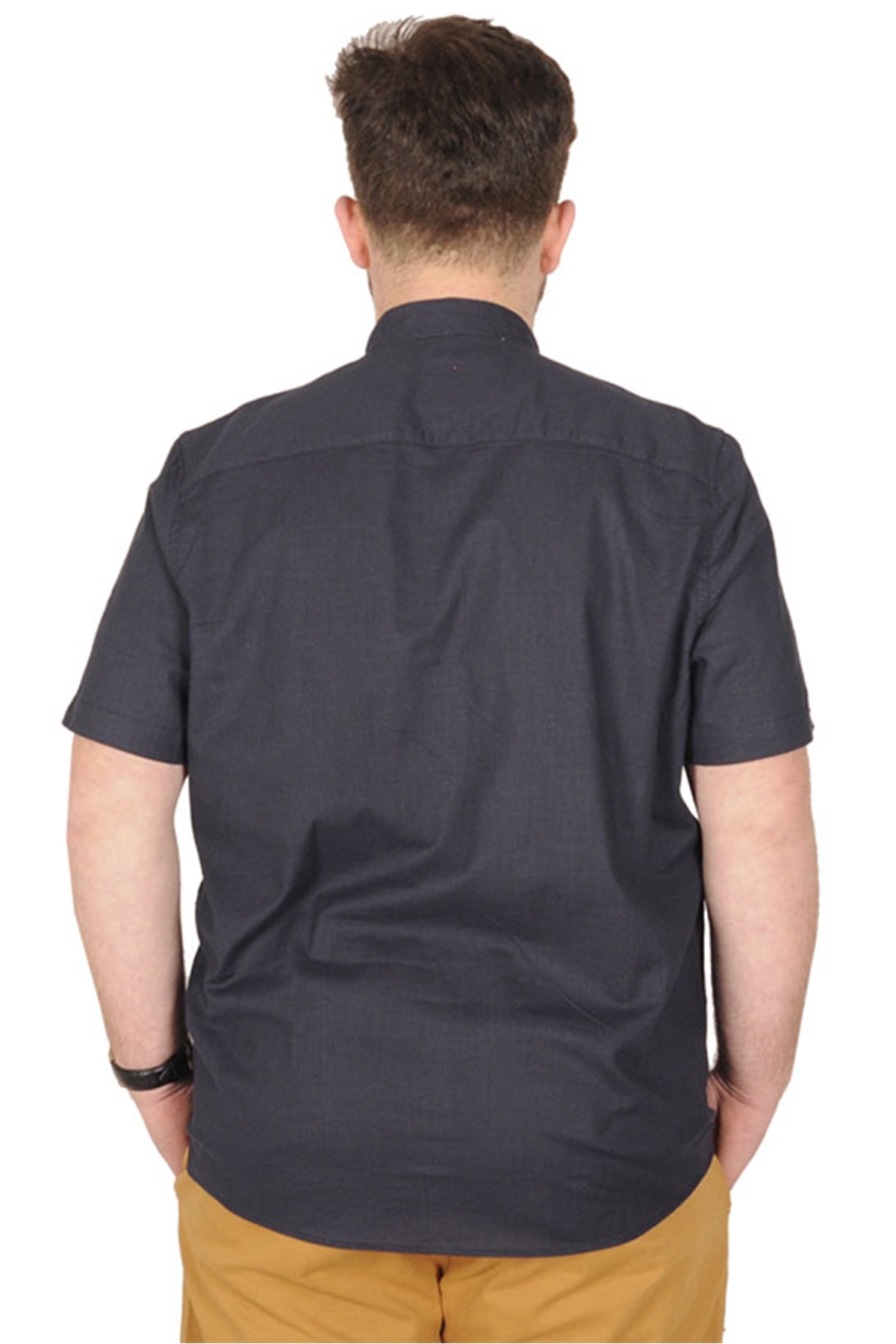 ModeXL Mode XL Buyuk Beden Erkek Kısa Kol Hakim Yaka 20387 Lacivert görsel 2