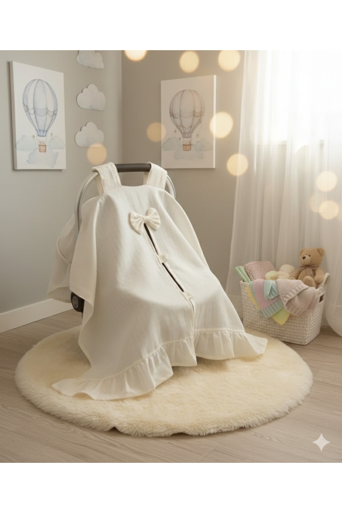 Wenaris % 100  Pamuk Fırfırlı Müslin Puset Örtüsü (1.SINIF MÜSLİN) fotoğrafı 2 (önizleme)